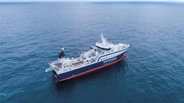 El buque, de 82,30 metros de eslora, está diseñado para el procesamiento y congelación del producto de forma totalmente automatizada.