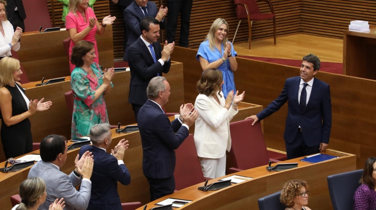 Carlos Mazón, presidente de la Generalitat Valenciana, tras jurar su cargo esta mañana como nuevo jefe del Consell.