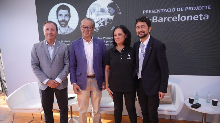 Albert Bertran., presidente de l’Associació Catalana de Ports Esportius i Turístics; Luis Conde, presidente del Saló Nàutic; Aurora Catà, vicepresidenta de la America’s Cup Events Barcelona (ACE Barcelona), y Damià Calvet, presidente del Port de Barcelona.