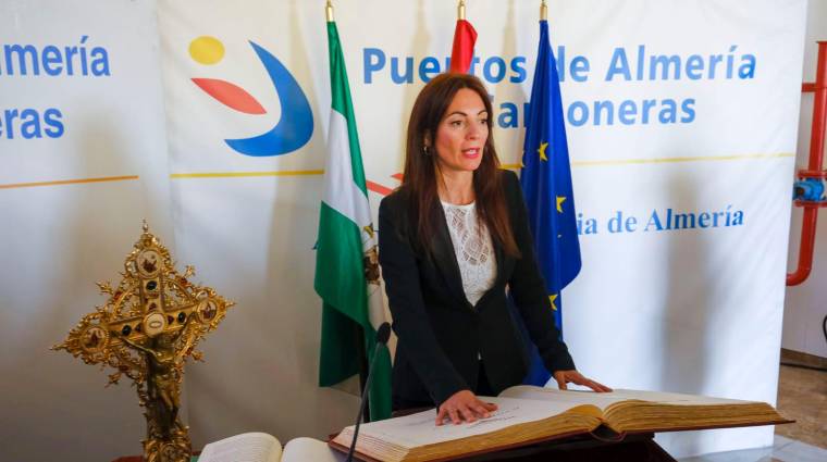 María del Rosario Soto durante el juramento del cargo como nueva presidenta de la AP de Almería.