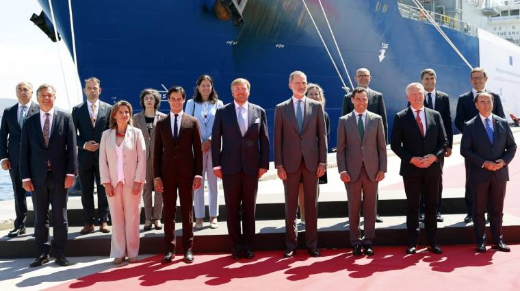 Imagen de la presentación del Corredor Marítimo del Hidrógeno Verde Algeciras-Róterdam.
