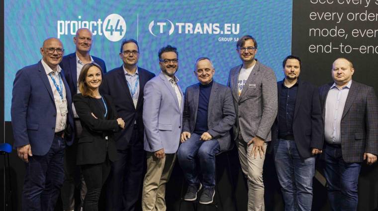 Representantes de Trans.eu y project44 en la Transport Logistic 2023.