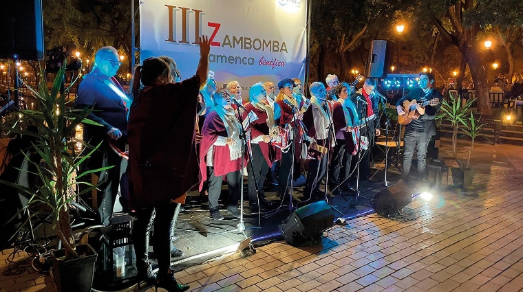 Un momento de la Zambomba Solidaria Flamenca que se celebró el pasado año.