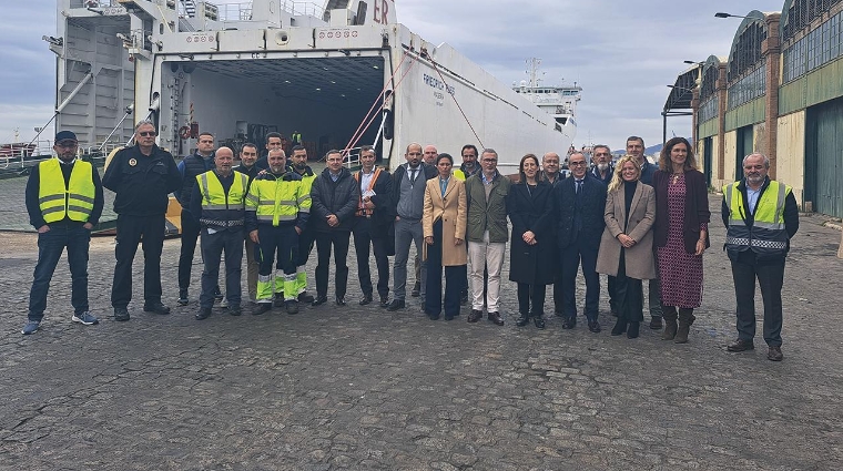 La Comunidad Portuaria de Málaga en la primera operativa de la línea de mercancías con Tánger.