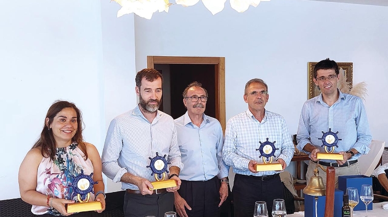 Ana Núñez, subdirectora general de Seguridad, Contaminación e Inspección Marítima; Benito Núñez, director general de la Marina Mercante; Carlos Vicedo, presidente Propeller Castellón; Enrique Vidal, presidente de PortCastelló y Manuel Arana, director de Planificación y Desarrollo de Puertos del Estado.