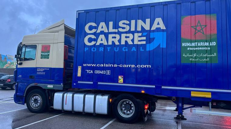 Calsina Carré envía cuatro camiones a Marrakech para ayudar los afectados del terremoto