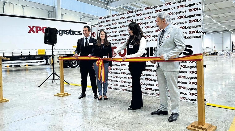 Massimo Marsili, director general del sur de Europa y Marruecos de XPO; Olga Valero, gerente de Área Levante de XPO; Beatriz Baydal, gerente de XPO Alicante, y Luis López, director regional East &amp; South de XPO.