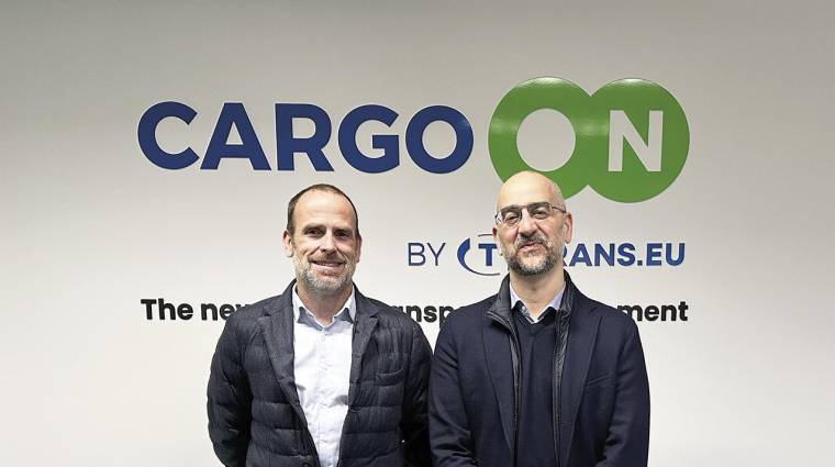 Carlos Castán, presidente de ACE; y Antoine Bertrandy, Chief Executive Officer de CargoON.