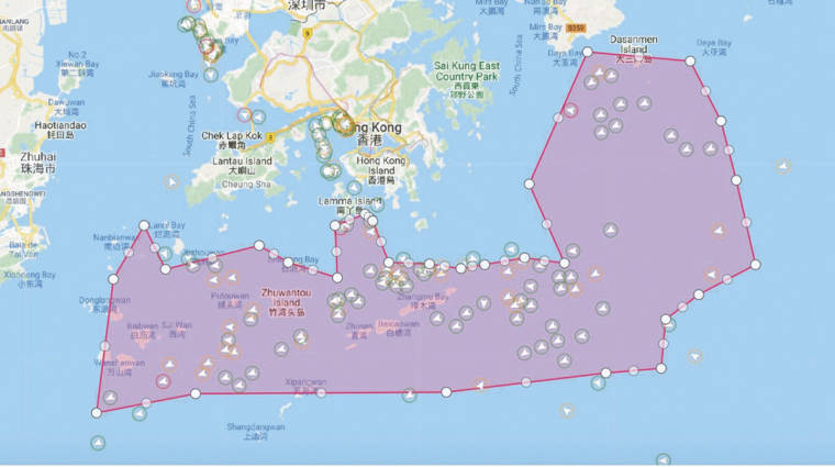 La crisis de Yantian provoc&oacute; una importante acumulaci&oacute;n de buque en el sureste de China. Fuente: Lloyd&rsquo;s Intelligence.