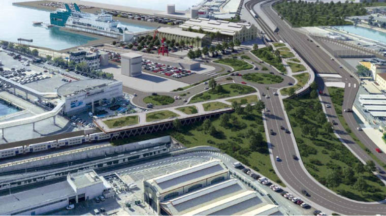 Una glorieta articular&aacute; los accesos a la futura Terminal Internacional de Pasajeros del puerto de Valencia.