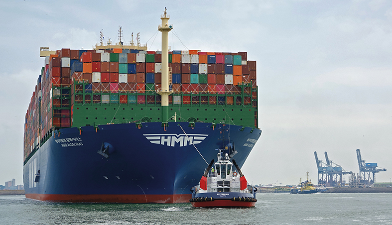 Boluda Towage Europe asiste al &ldquo;HMM Algeciras&rdquo; en su primera escala en el Puerto de Rotterdam