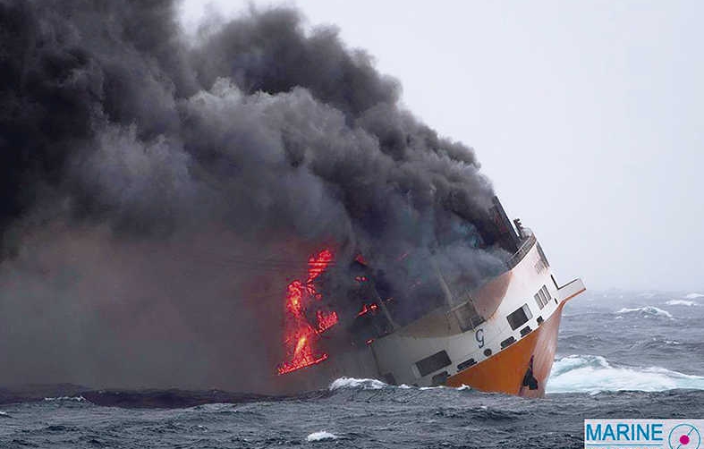 El &ldquo;Grande America&rdquo; de Grimaldi se hunde en el Golfo de Vizcaya con su tripulaci&oacute;n a salvo
