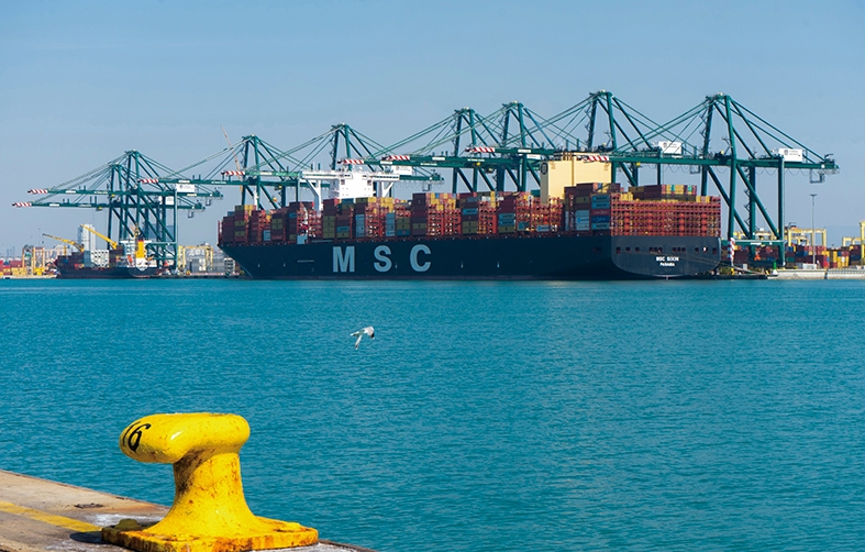El "MSC Sixin" sigue rompiendo r&eacute;cords con su escala en el Puerto de Valencia