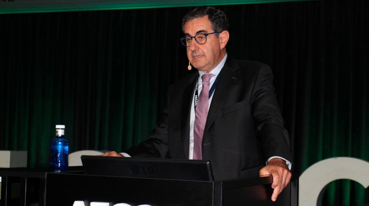 Carmelo González, presidente del CNTC, durante su intervención esta mañana en el Foro AECOC. Foto M.J.