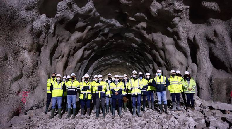 La excavación del túnel ferroviario al puerto exterior de Ferrol alcanza el cale
