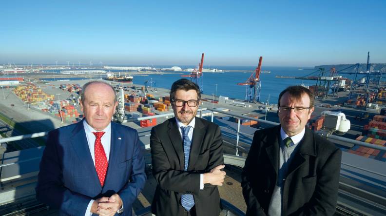 Rodríguez Dapena analiza con Barkala en Santurtzi los planes y proyectos del Puerto de Bilbao