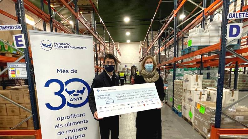 Port de Barcelona entrega al Banc dels Aliments la recaudación del Contenidor Solidari