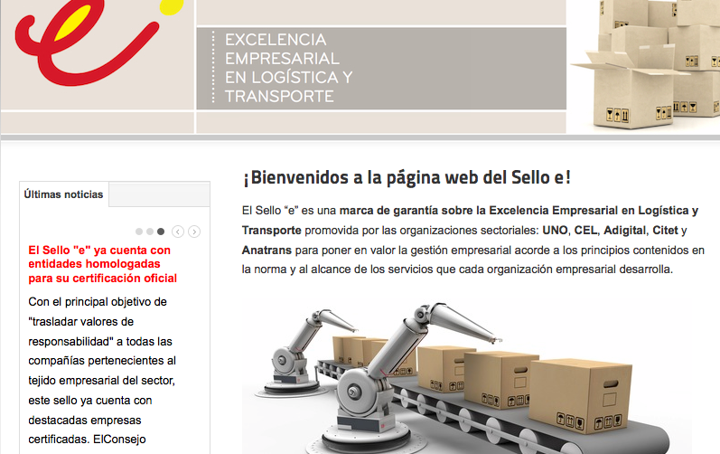 El sello de excelencia log&iacute;stica "e" ya dispone de web propia