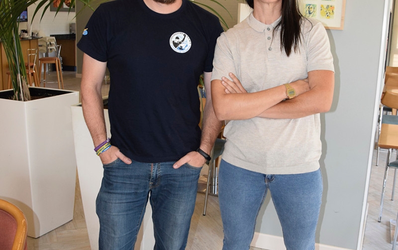 Rafael Egea, presidente de Coordinadora en Valencia y Natalia Vicente, responsable de Prevenci&oacute;n y Seguridad de Coordinadora en Valencia. Foto DP.
