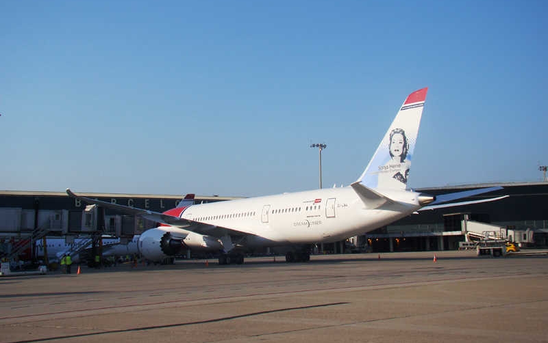 Norwegian lleva por primera vez al Aeropuerto de Barcelona un Boeing 787-800