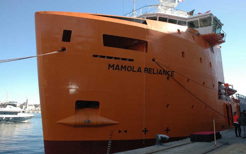 Promar bautiza en Barcelona su nuevo barco de suministro offshore "Mamola Reliance"