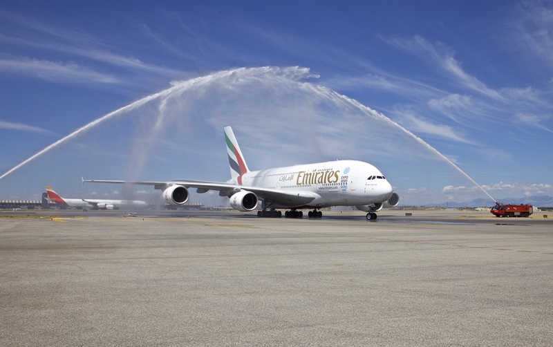 Emirates estrena los A380 en el Aeropuerto de Madrid