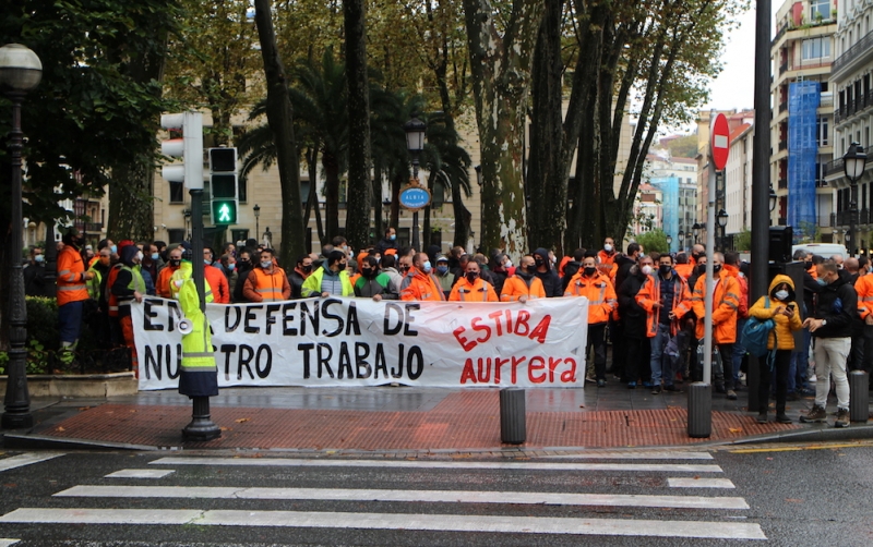 Los estibadores de Bilbao reciben el apoyo del sindicato minero asturiano SOMA UGT