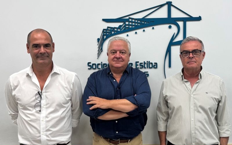 J. A. Barradas, nuevo Director General; Javier Sáez, Presidente, y Francisco Cañero, Gerente de Operaciones y RRHH del CPE de Algeciras.