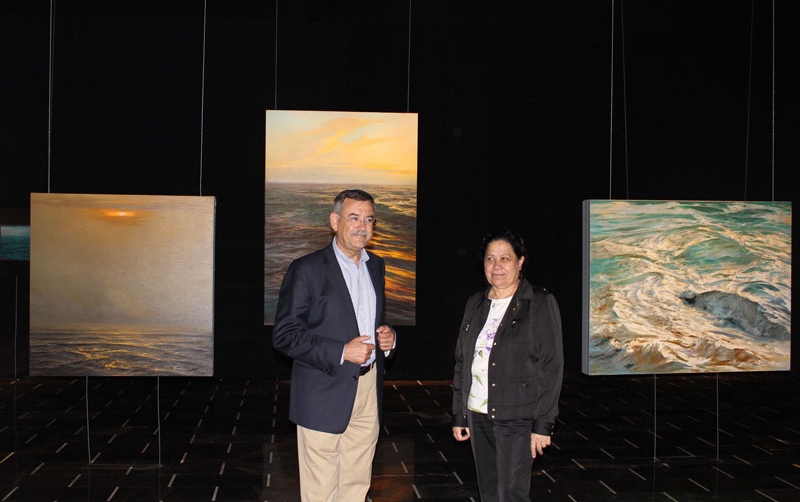 La muestra Tr&aacute;nsito de la luz del pintor Enrique Romero Santana abre sus puertas en Las Cocheras del Puerto de Huelva