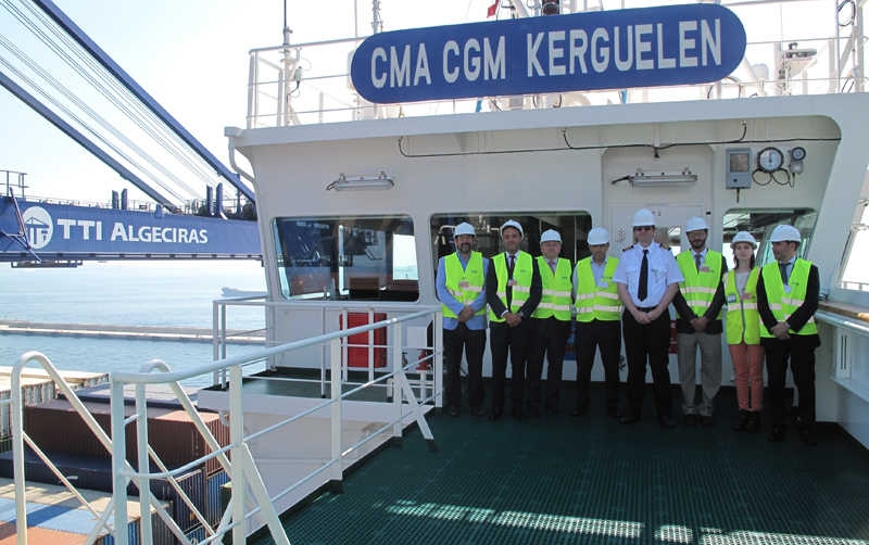 El &quot;CMA CGM Kerguelen&quot; se estrena en el Puerto de Algeciras