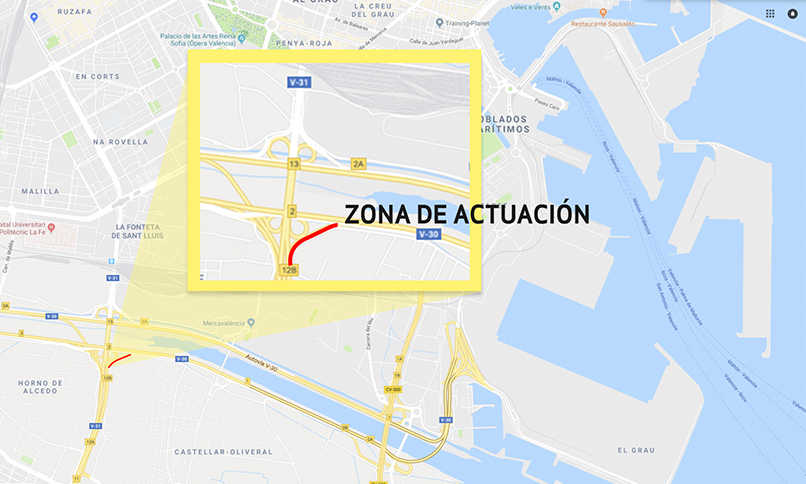 Detalle de la ubicaci&oacute;n del tramo que va a ser objeto de las obras.