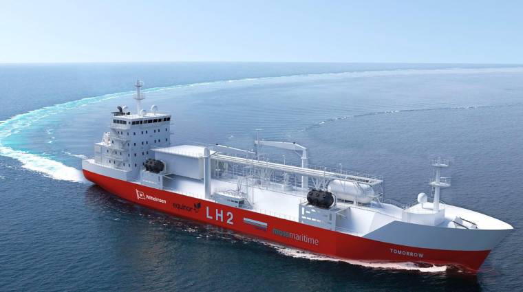 Las compañías noruegas Moss Maritime, Equinor, Wilhelmsen y DNV-GL han desarrollado un nuevo diseño para un buque de bunkering de hidrógeno líquido (LH2).