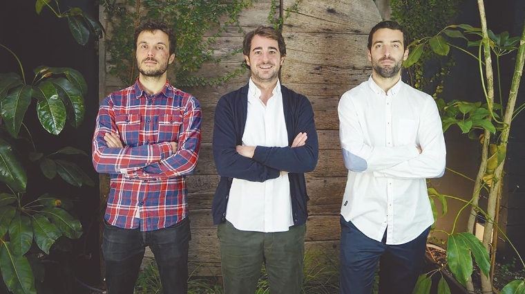 Joaquim Sant, Adrià Cortés y Joan Tresserras, cofundadores de Amphora Logistics.