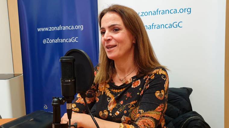 Loreto Taborga, directora territorial de Comercio Exterior y delegada del ICEX en Las Palmas, durante una entrevista en el podcast “Conversaciones Francas”.