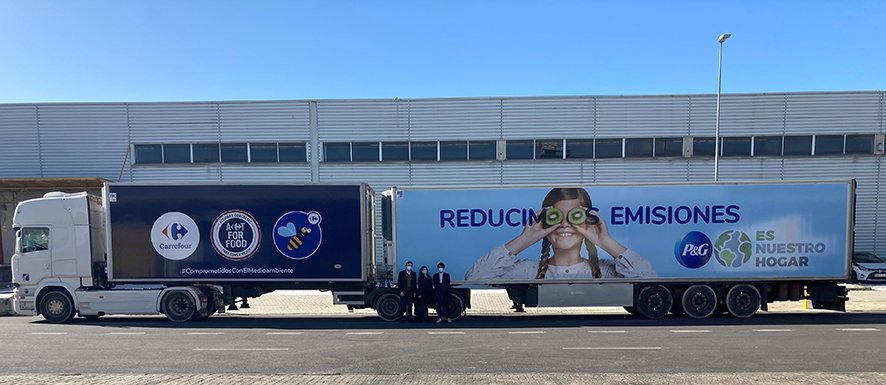 Carrefour y P&amp;G reducir&aacute;n en al menos un 16% las emisiones de CO2 de sus operaciones conjuntas con dos megacamiones.