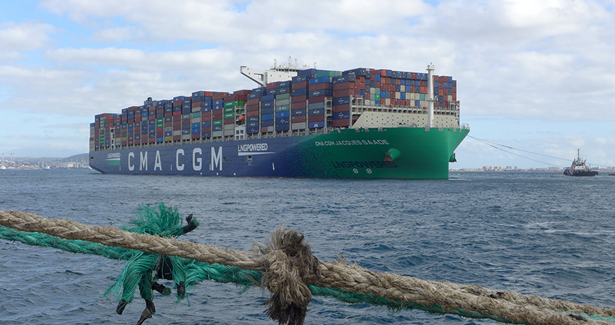El &quot;CMA CGM Jacques Saad&eacute;&quot; escala por primera vez en TTI Algeciras