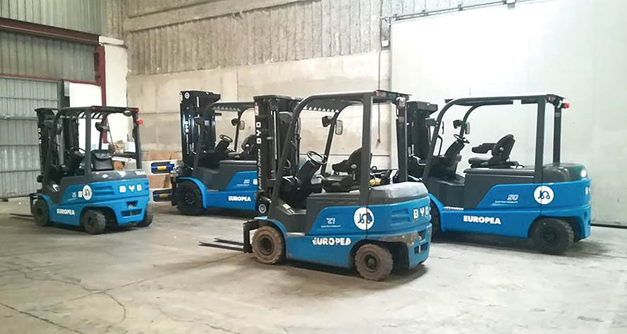 Grupo Fleteval renueva su flota de carretillas que pasan a ser todas el&eacute;ctricas