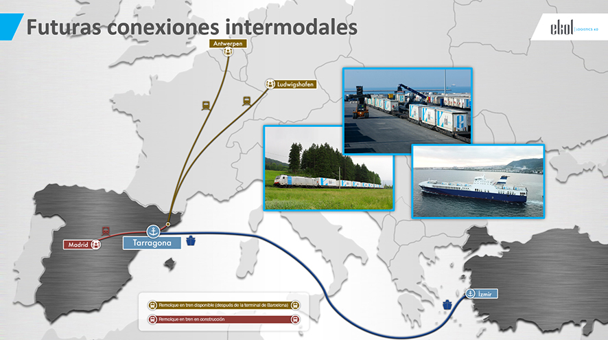 El servicio ro-ro Turqu&iacute;a-Port Tarragona llegar&aacute; en tren a Madrid,&nbsp;Amberes y Ludwigshafen