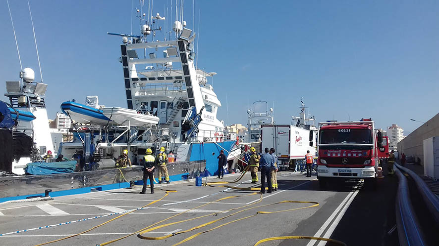 El Puerto de l&#039;Ametlla, escenario de un simulacro de incendio