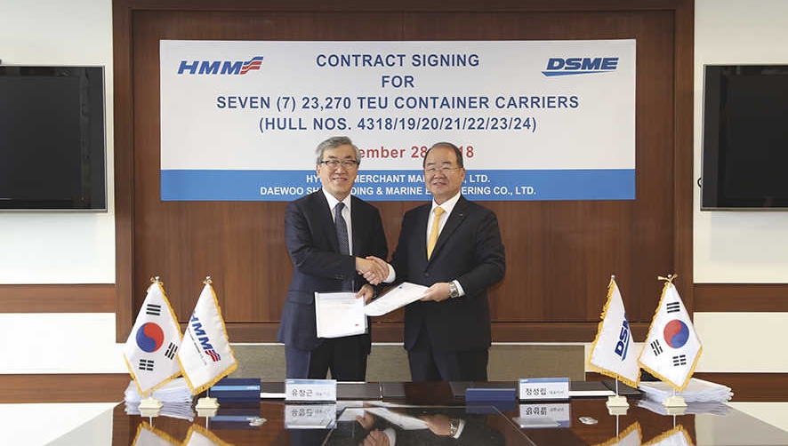 HMM firma los contratos para 20 buques de entre 15.000 y 23.000 TEUs