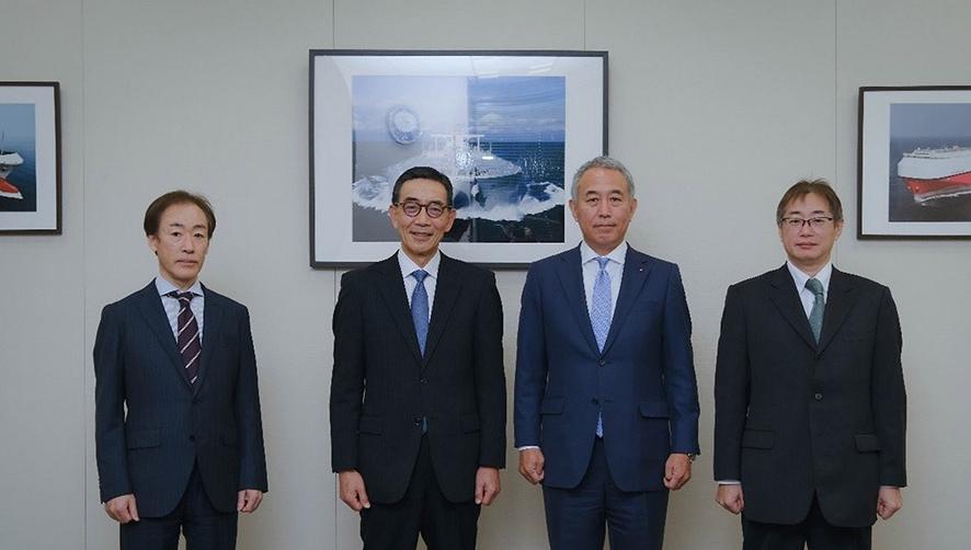 Joichi Sasaki, direcot asociado de &ldquo;K&rdquo; Line; Hiroaki Sakashita, CEO y presidente de Class NK; Atsuo Asano, vicepresidente y director ejecutivo de &ldquo;K&rdquo; Line, y Yasuhiro Ikeda, presidente de Ship DC.