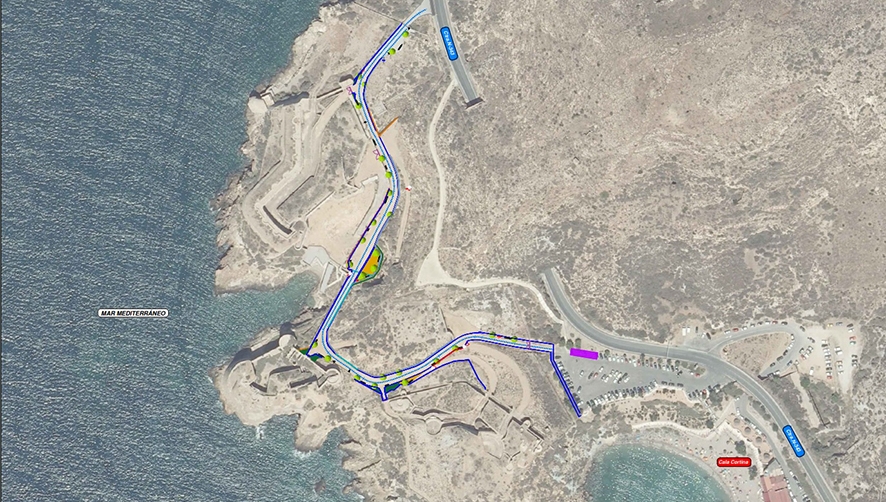 La AP de Cartagena y Costas avanzan en el proyecto de acceso a Cala Cortina