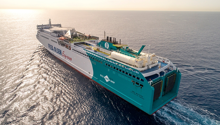 Bale&agrave;ria y Fred. Olsen incorporan el smart ship a gas &ldquo;Abel Matutes&rdquo; a la ruta Huelva-Canarias