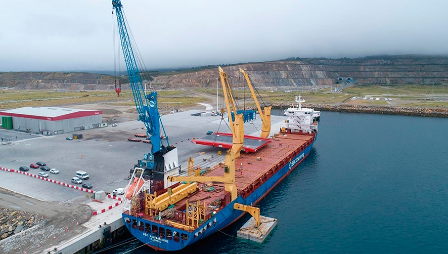 Embarque a bordo del buque &ldquo;BBC Aquamarine&rdquo; del tablero del puente, que fue ensamblado en Punta Langosteira.