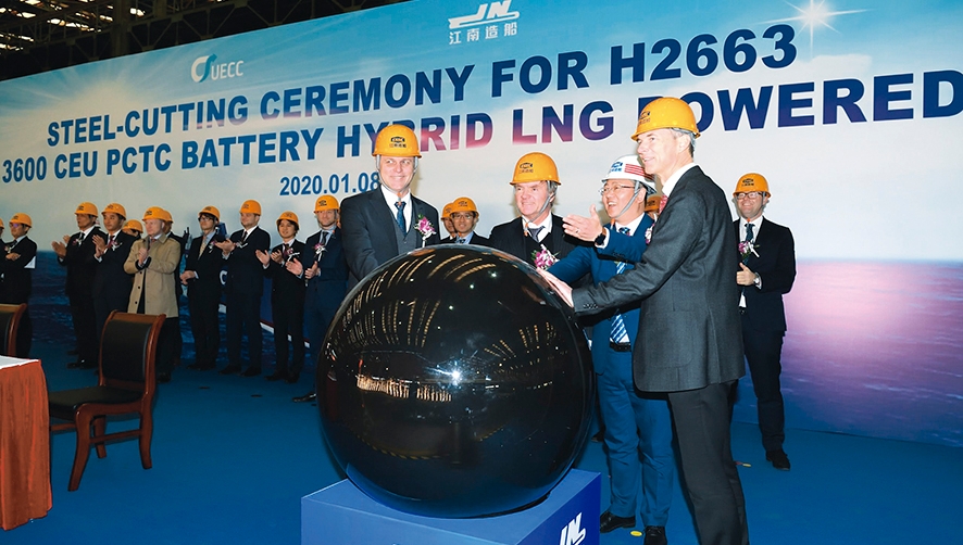 UECC tendr&aacute; en 2022 tres buques PCTC h&iacute;bridos de propulsi&oacute;n con GNL y bater&iacute;a