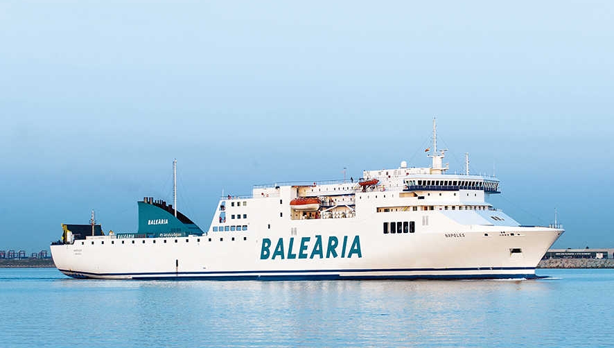 El &ldquo;N&aacute;poles&rdquo; es uno de los cinco buques ro-pax de Bale&agrave;ria que ser&aacute;n remotorizados para poder utilizar GNL.