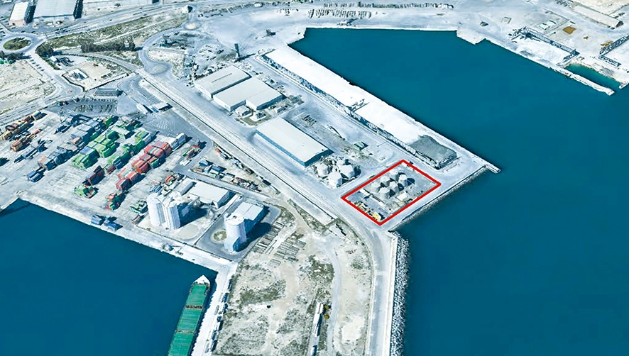 El marco rojo delimita la concesi&oacute;n actual de Ditecpesa en el Muelle n&ordm;17 del Puerto de Alicante.