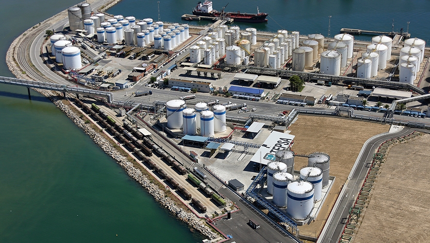 Instalaciones de TEPSA en el Puerto de Tarragona.