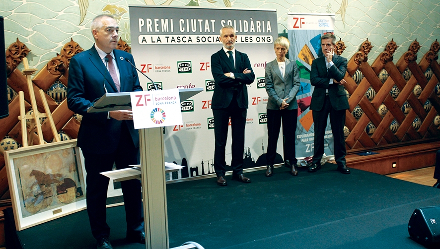 El Consorci de la Zona Franca de Barcelona y Onda Cero Catalunya, con el apoyo de Renfe reconocen la labor de las ONGs. Foto A.Tejera.