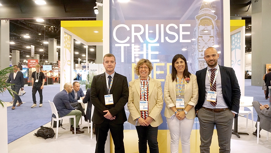 Jordi Batall&eacute;, port operations de los puertos de Palam&oacute;s y Roses; Anna Barcel&oacute;, destination manager Costa Brava Cruise Ports; Silvia Romero, directora de Turismo de Palam&oacute;s, y Jordi Caball&eacute;, secretario general de MedCruise.